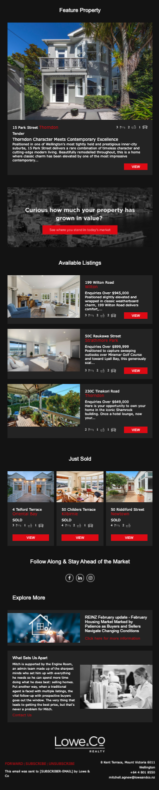 iRealty x PRD open homes newsletter example 4
