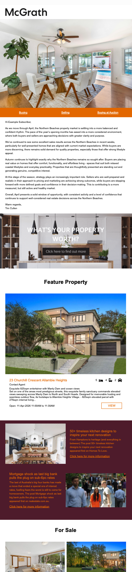 iRealty McGrath newsletter example 1