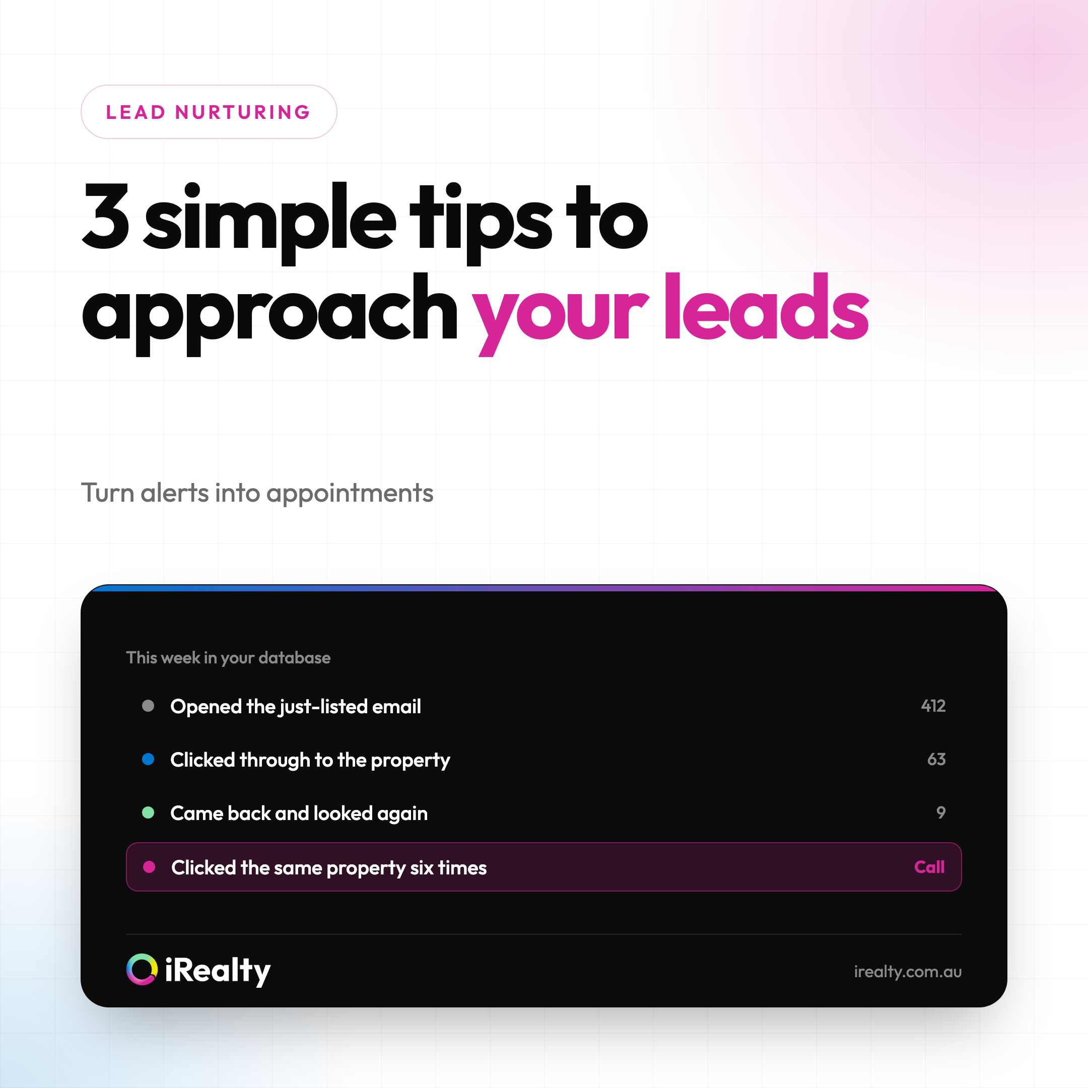 3 simple tips to approach your leads | iRealty