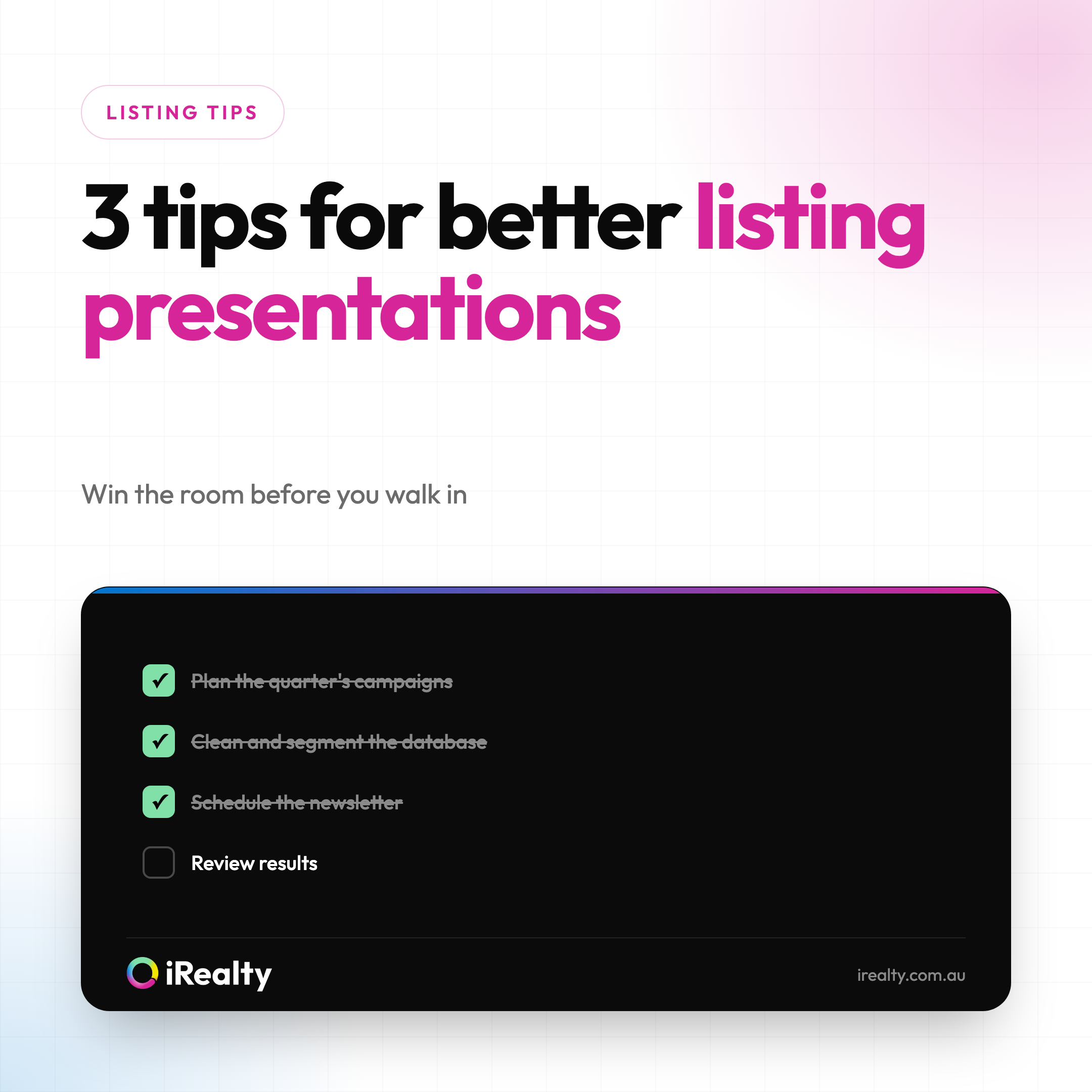 3 tips for better listing presentations | iRealty