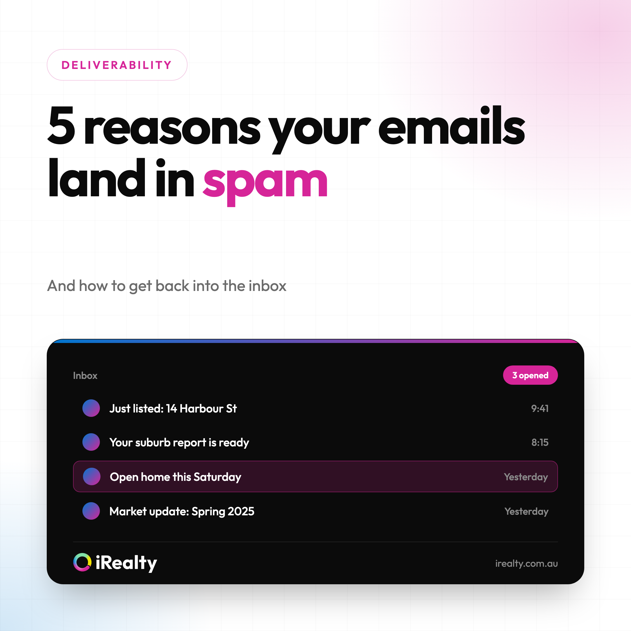 5 reasons your emails land in spam | iRealty