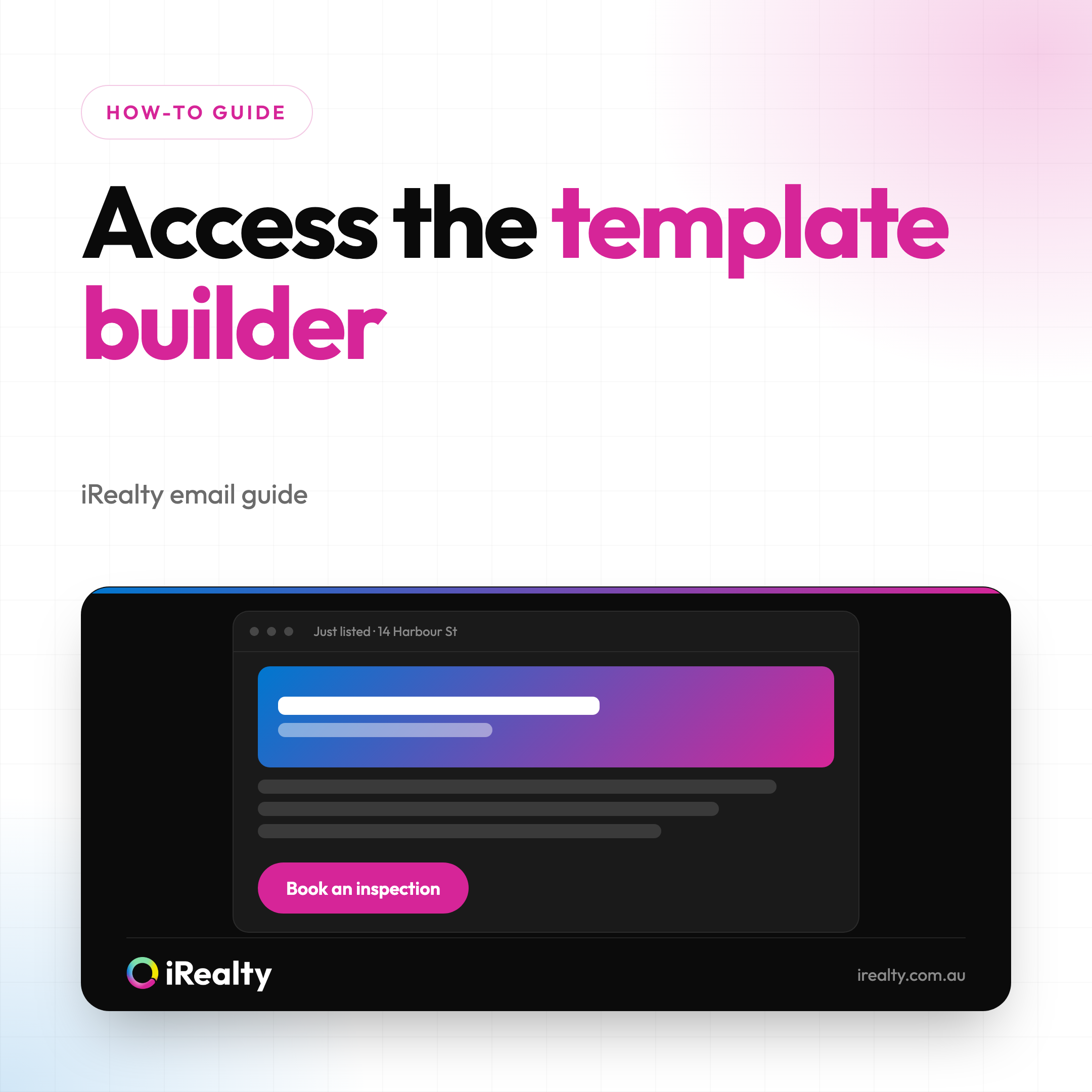 Access the template builder | iRealty