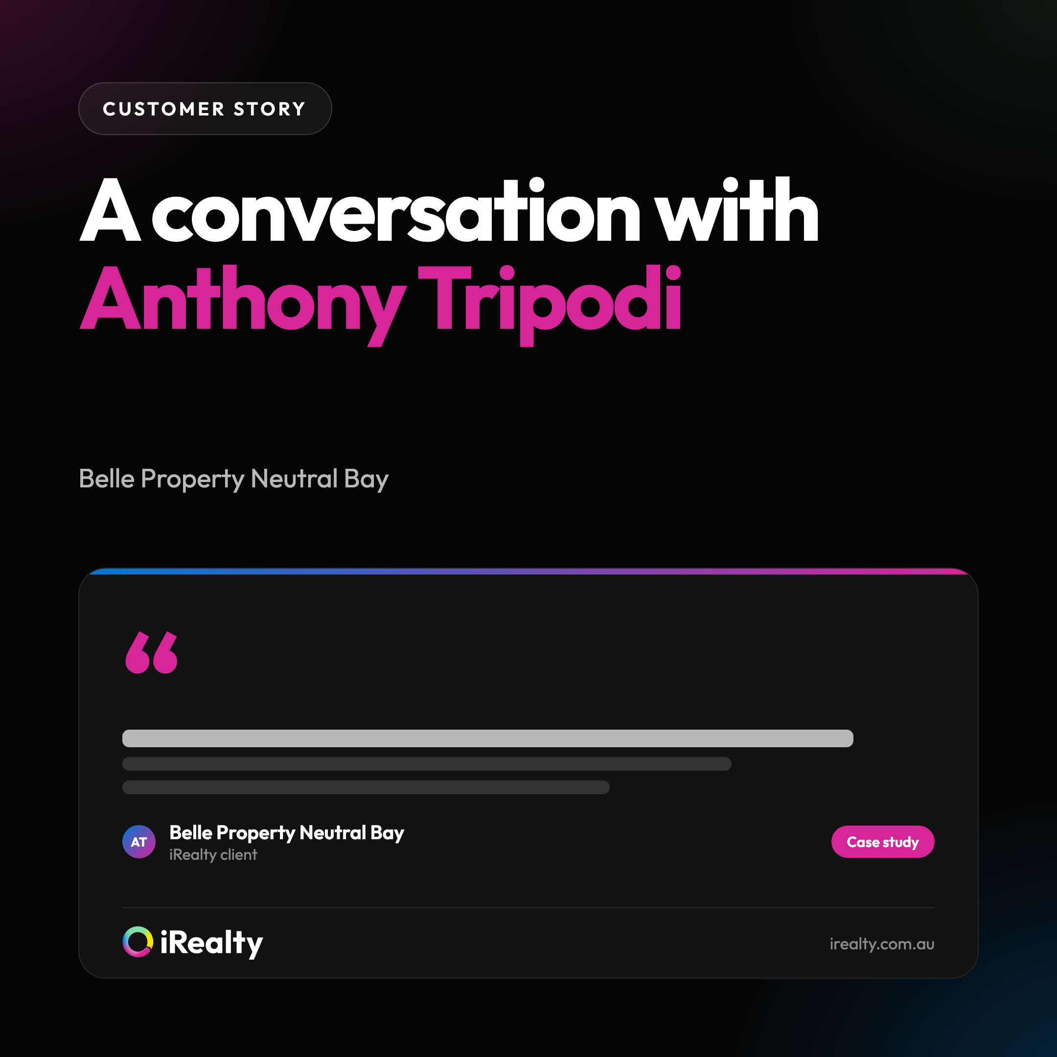 A conversation with Anthony Tripodi | iRealty