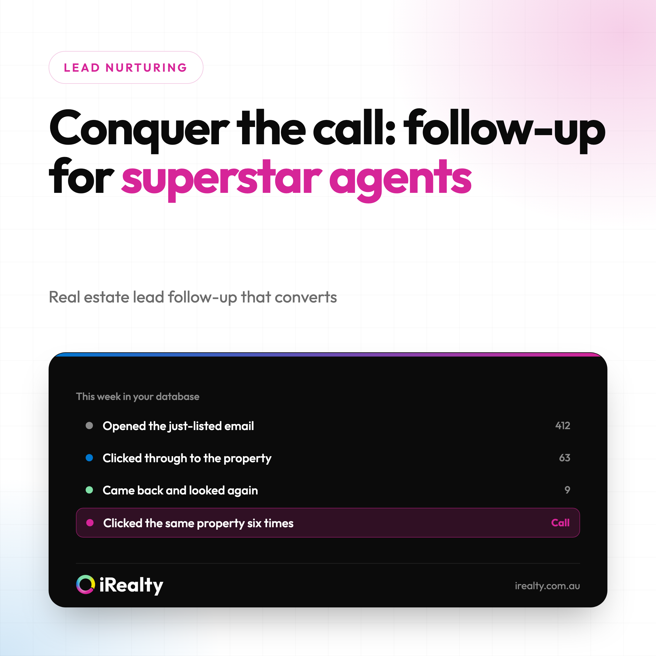 Conquer the call: follow-up for superstar agents | iRealty