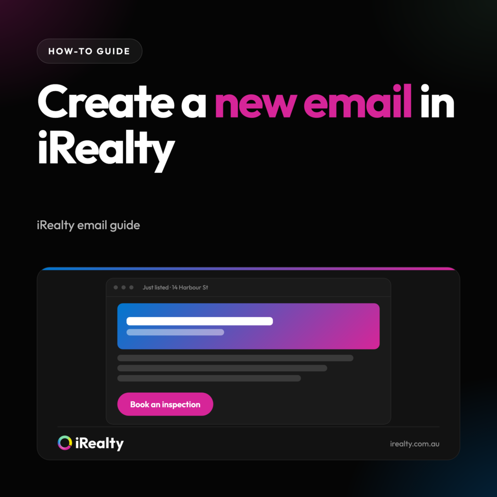 Create a new email in iRealty | iRealty