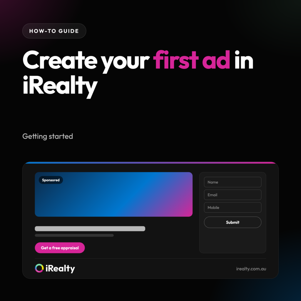 Create your first ad in iRealty | iRealty
