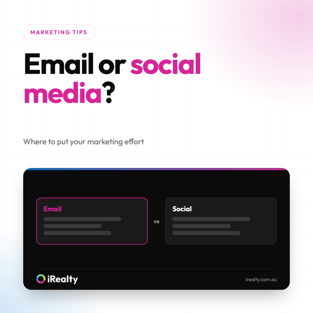 Email or social media? | iRealty