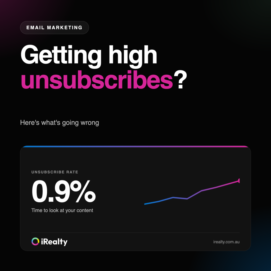 Getting high unsubscribes? | iRealty