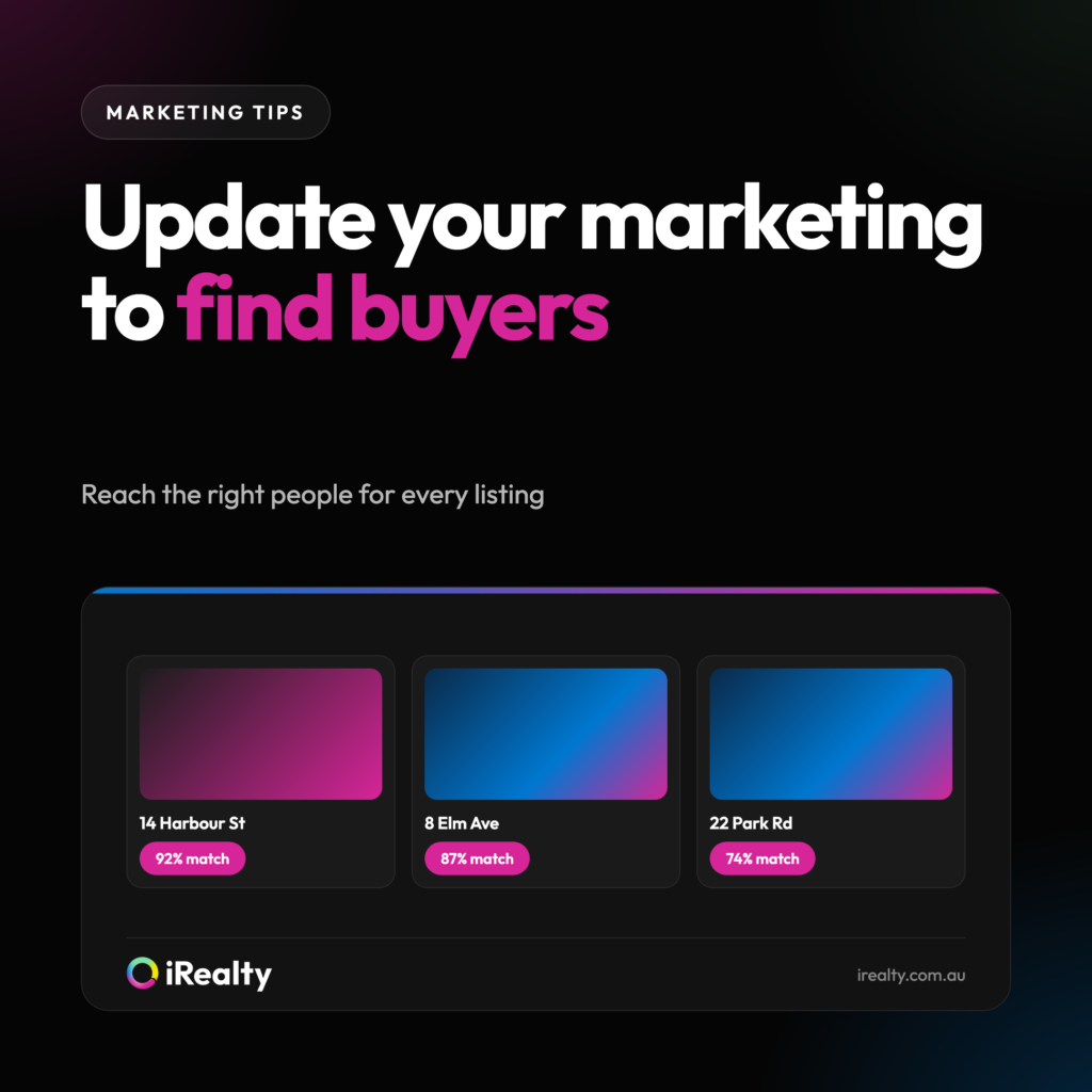 Update your marketing to find buyers | iRealty