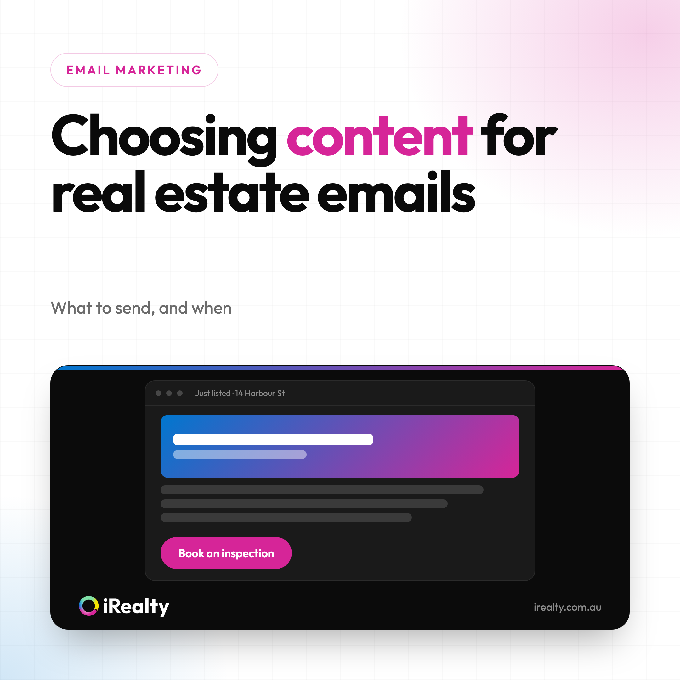 Choosing content for real estate emails | iRealty