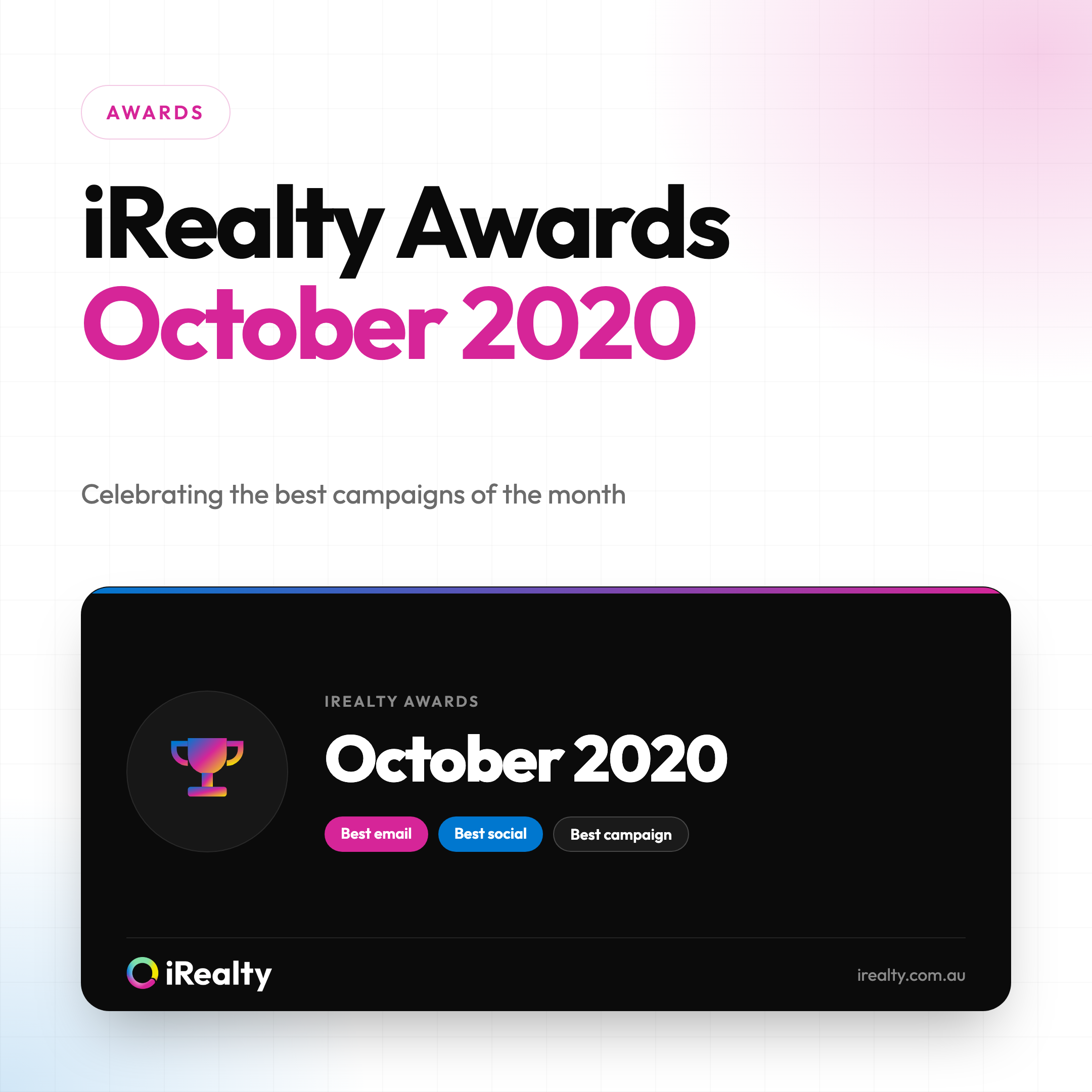 iRealty Awards October 2020 | iRealty