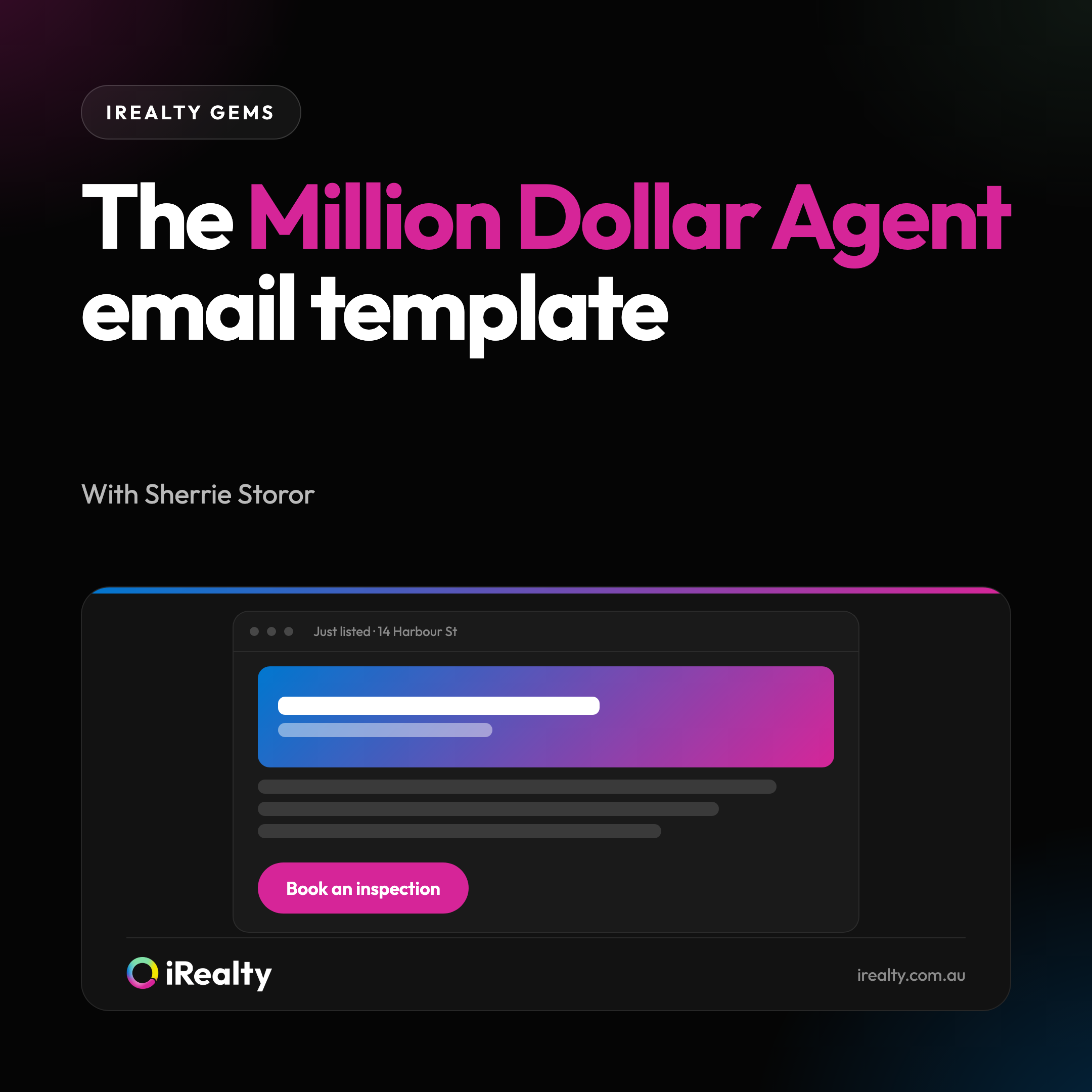 The Million Dollar Agent email template | iRealty