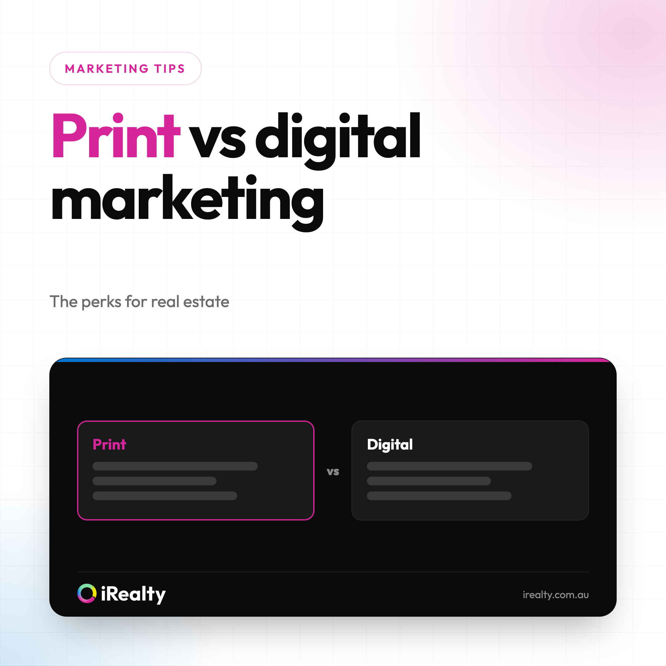 Print vs digital marketing | iRealty