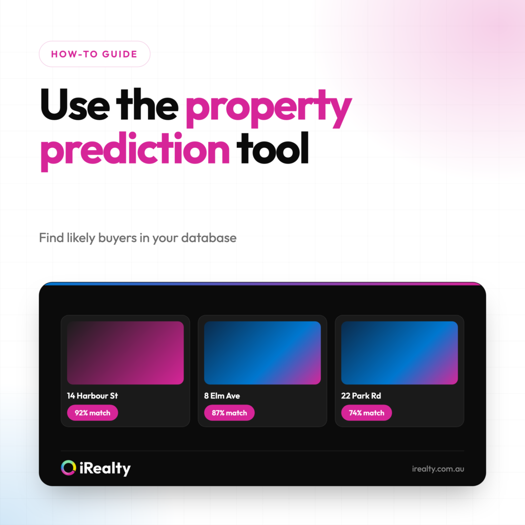 Use the property prediction tool | iRealty
